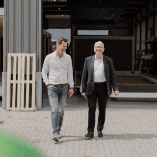 Patrick Lemmen van Cube Homes voor de prefab woningfabriek in Nederland.