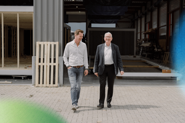 Patrick Lemmen van Cube Homes voor de prefab woningfabriek in Nederland.