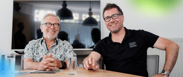 OKB-coach Piet Fleuren (L) en ondernemer Jeroen Joosten (R), PJP Film & Studio